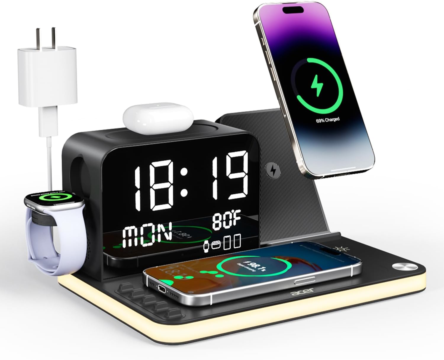 Acer 7-in-1 Wireless Charging Station for iPhone & Apple Watch