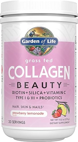 Garden of Life Grass Fed Collagen Beauty - Strawberry Lemonade, 20 Ser