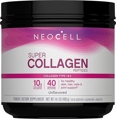 NeoCell Super Collagen Peptides Powder, Non-GMO, Grass Fed, Paleo Frie