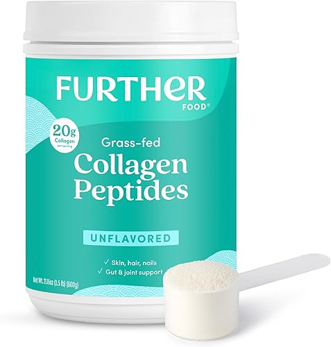 Further Food Unflavored Collagen Peptides Powder - 100% Grass-Fed, Hyd