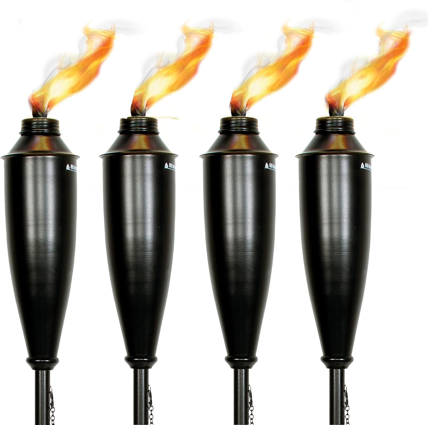 Deco Home Pack of 4 Metal Garden Torches for Outside