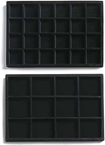 The Best Closet Organization Products on Amazon (That Make Getting Dressed So Much Easier) Frebeauty Stackable Velvet Jewelry Organizer Trays
