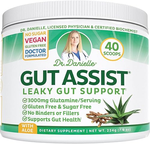Leaky Gut Support Powder | L-Glutamine Gut Lining Digestive Drink Mix 
