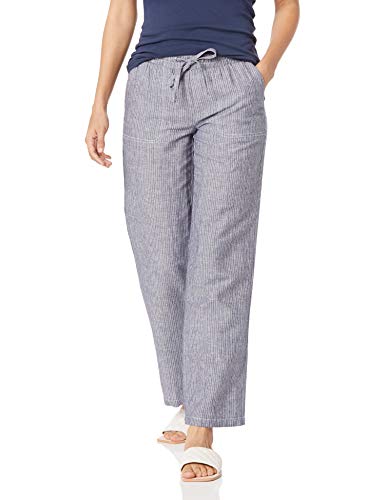 The Best Linen Pants for Women (Breezy, Flattering & Worth Every Penny) Amazon Essentials Linen Blend Wide Leg Pant