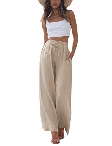 The Best Linen Pants for Women (Breezy, Flattering & Worth Every Penny) Faleave Flowy Wide Leg Beach Trousers