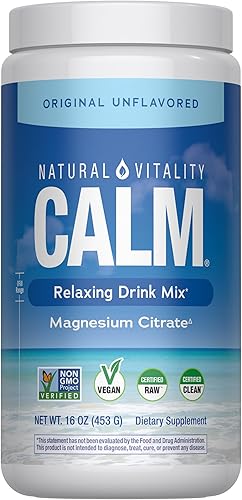 Natural Vitality Calm, Magnesium Supplement, Anti-Stress Drink Mix Pow