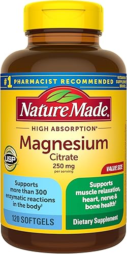 Nature Made Magnesium Citrate 250 mg per serving, Magnesium Supplement