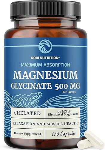 Magnesium Glycinate 500mg | High Absorption | Sleep, Muscle, Bone, Hea