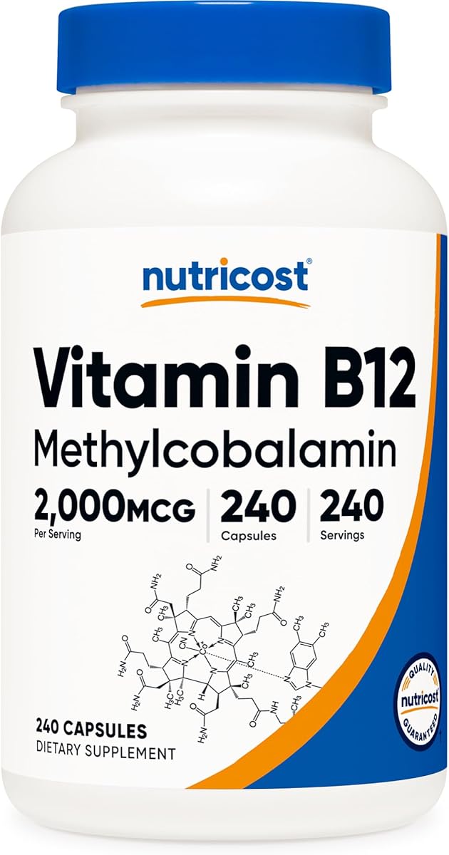 Nutricost Vitamin B12 Methylcobalamin 2000mcg, 240 Capsules