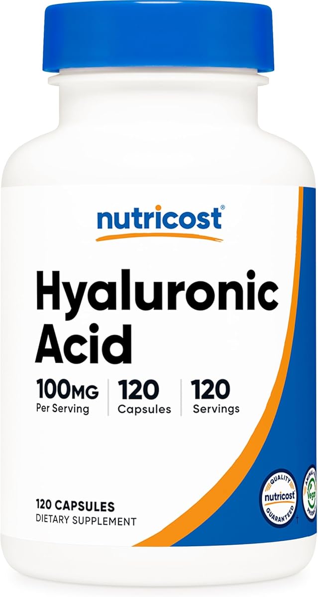 Nutricost Hyaluronic Acid 100mg, 120 Vegetarian Capsules