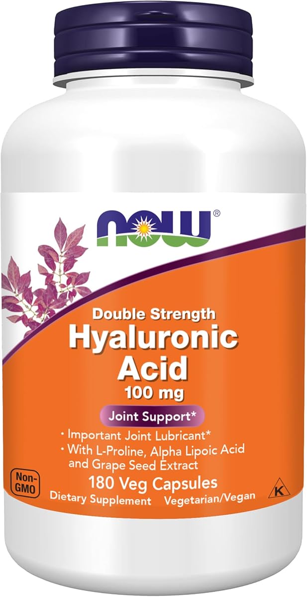 NOW Foods Hyaluronic Acid 100mg Double Strength with L-Proline