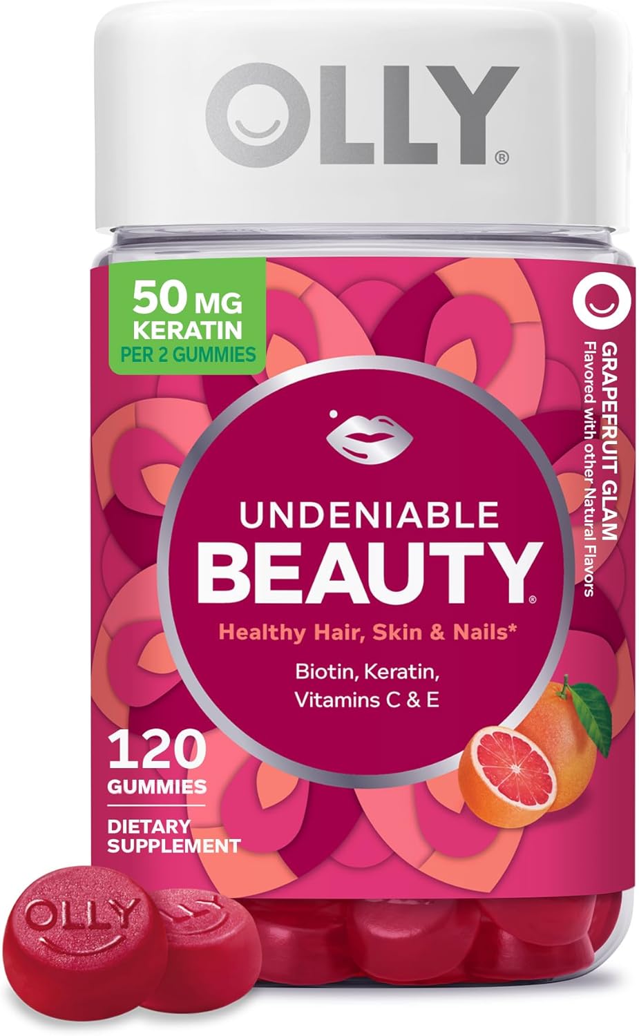OLLY Undeniable Beauty Gummy, for Healthy Hair, Skin & Nails,* Bio