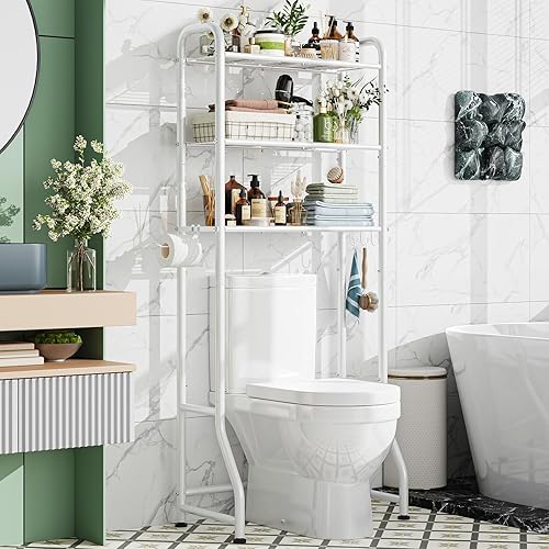 Sponsored Ad - Simple Trending Over The Toilet Storage Rack, Metal 3 T