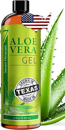 Seven Minerals Organic Aloe Vera Gel from freshly cut 100% Pure Aloe -