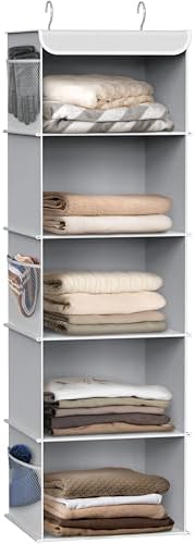 The Best Closet Organization Products on Amazon (That Make Getting Dressed So Much Easier) Simple Houseware 5-Shelf Hanging Closet Organizer