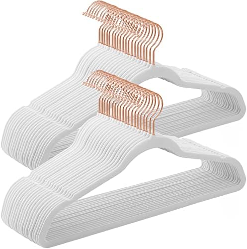 The Best Closet Organization Products on Amazon (That Make Getting Dressed So Much Easier) SONGMICS Slim Velvet Hangers (50-Pack)