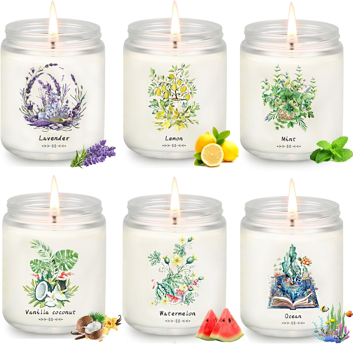 Spring Scented Candles Gift Set – 42oz Soy Wax, 300h Burn