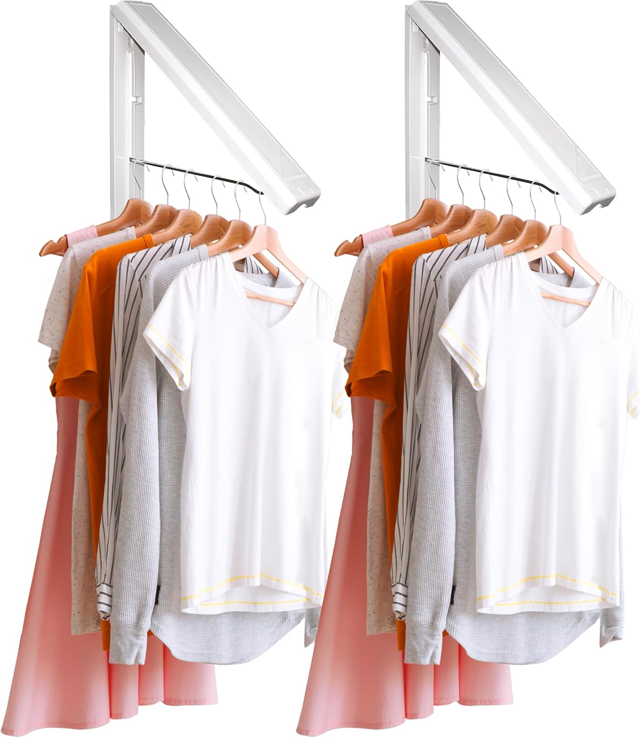 InstaHanger Wall-Mounted Clothes Drying Rack 2-Pack