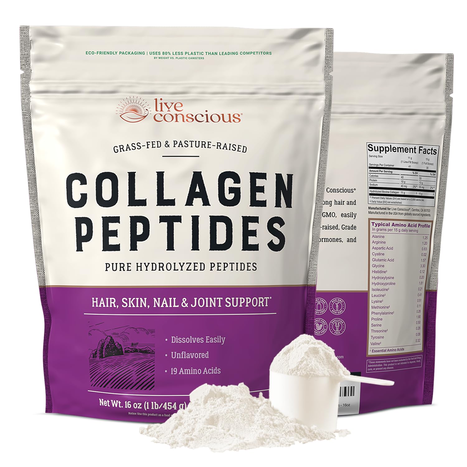 Live Conscious Collagen Peptides Powder