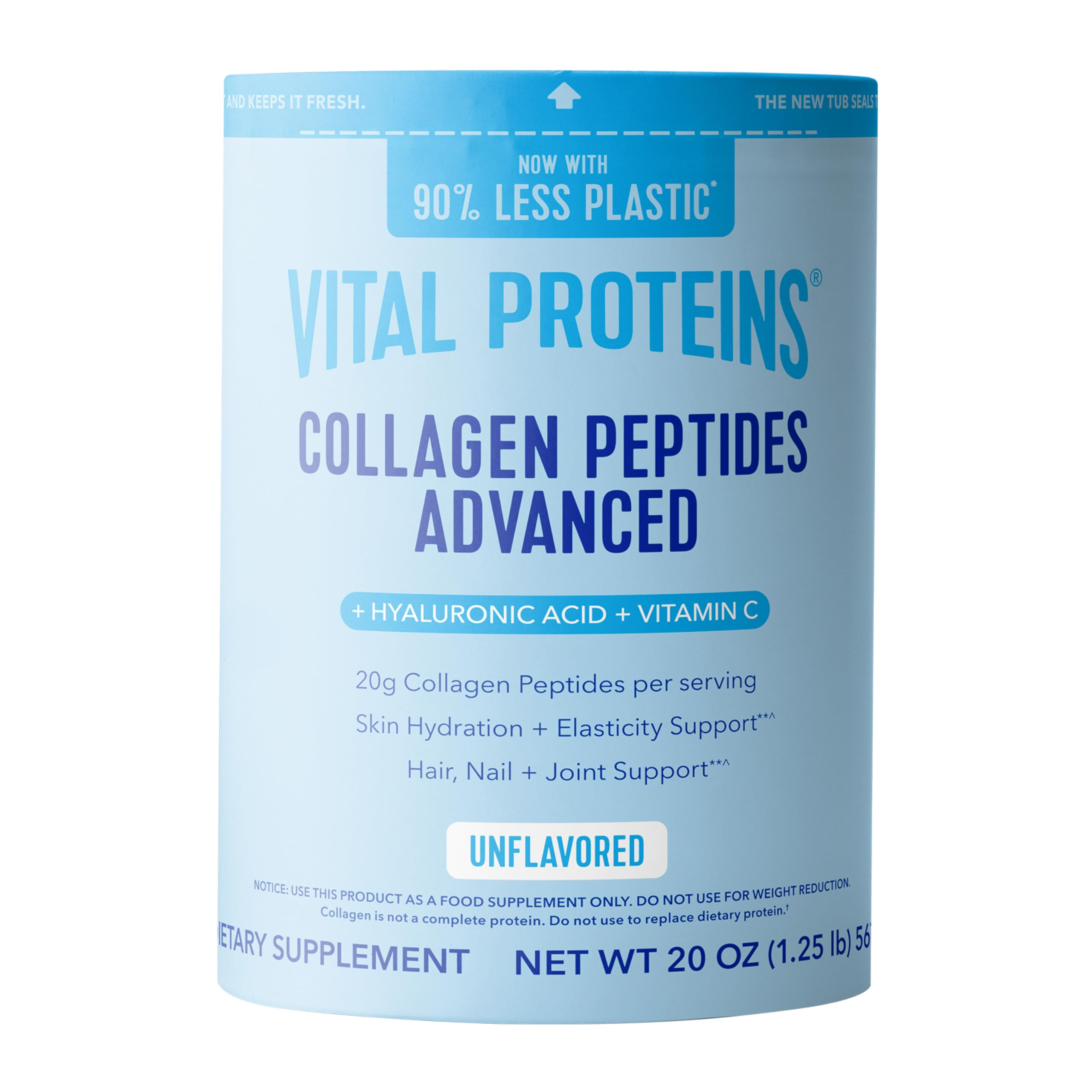 Vital Proteins Collagen Peptides Powder Advanced with Hyaluronic Acid & Vitamin C