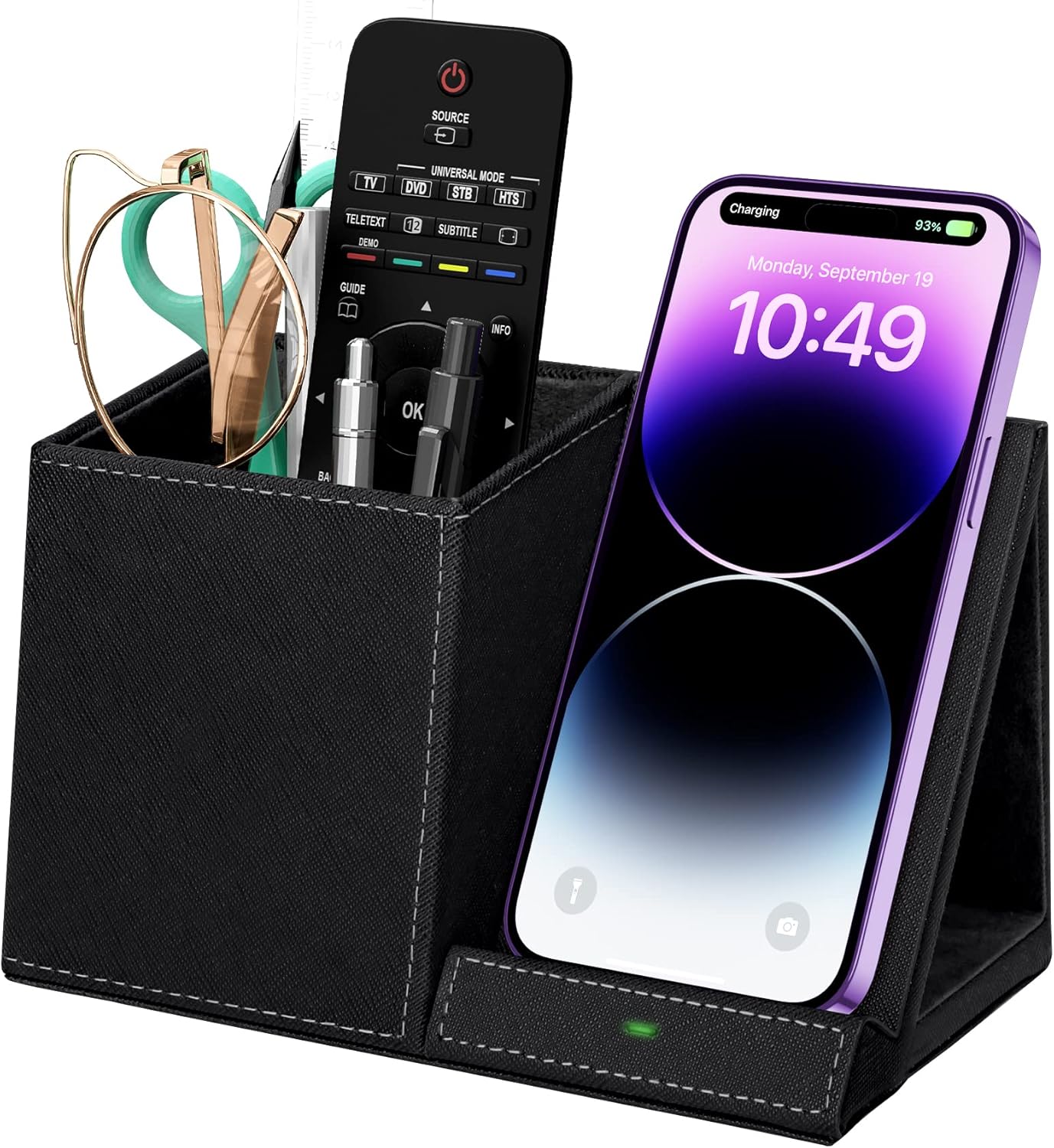 Desk Supplies Organizer with Wireless Charger