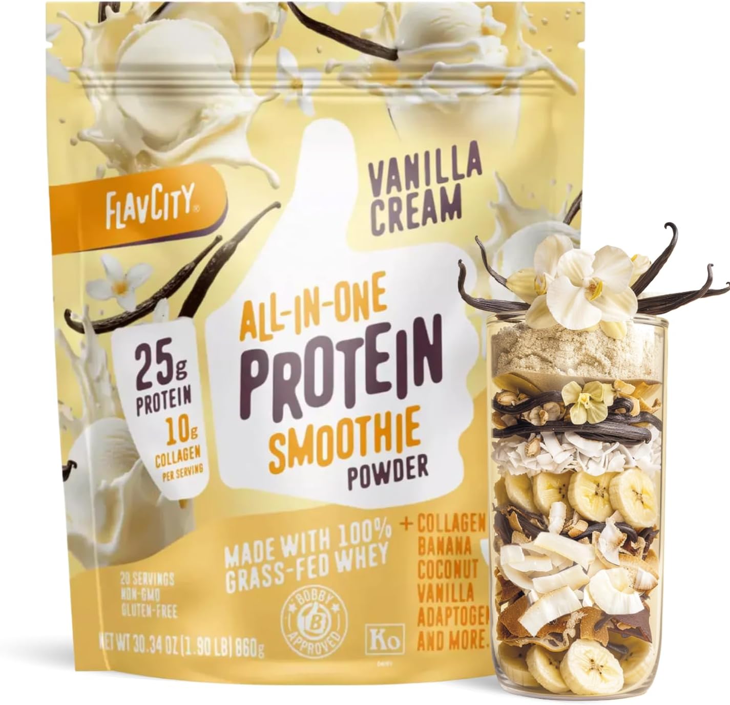 FlavCity Vanilla All in One Protein Shake Powder