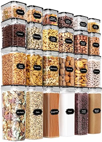 PRAKI Airtight Food Storage Containers Set with Lids 24 PCS