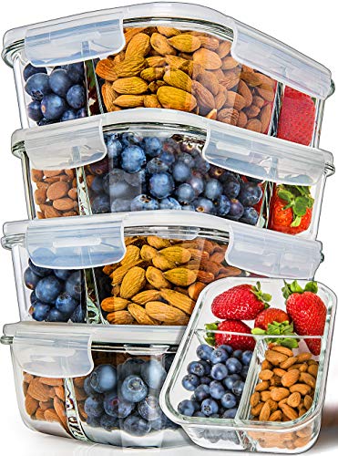 Prep Naturals Glass Meal Prep Containers (10-Pack)