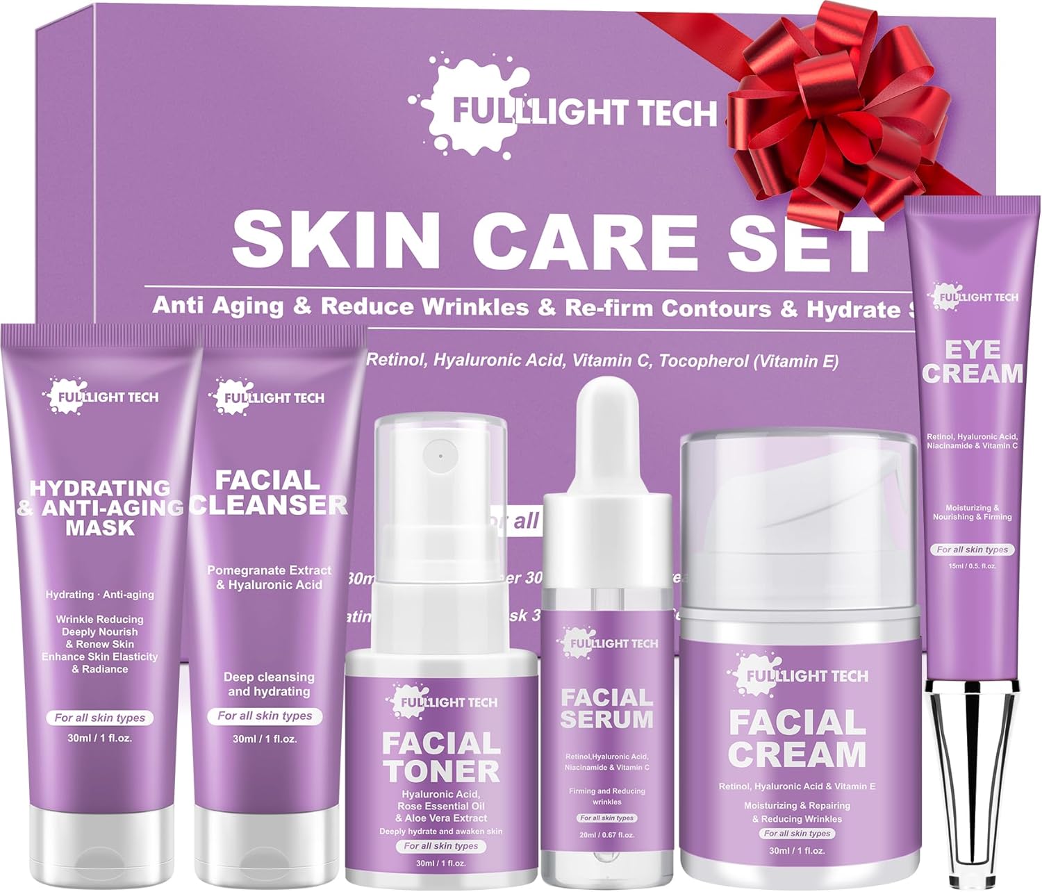 Skin Care Set 6 Pcs Anti-aging Korean Retinol